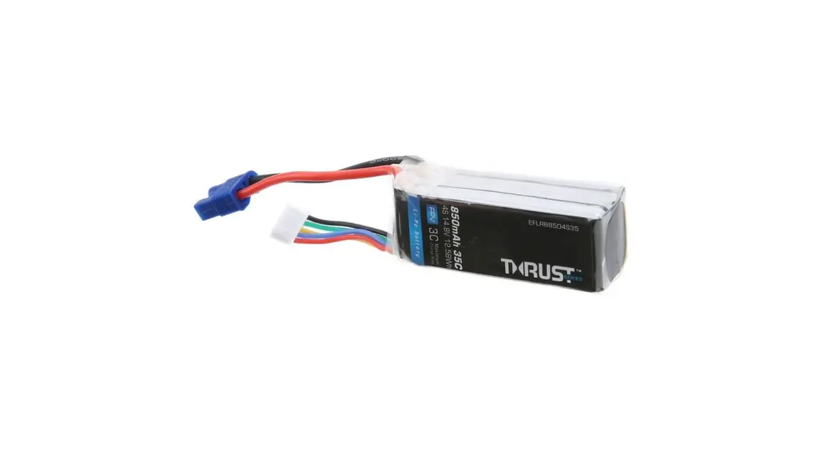 Thrust„¢ 14.8V 850Mah 35C 4S Lipo Battery: Ec3 (Eflrb8504s35) 1