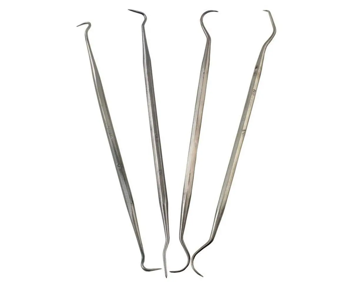 Enkay Stainless Steel Double-End Dental Pick Set (4) 1
