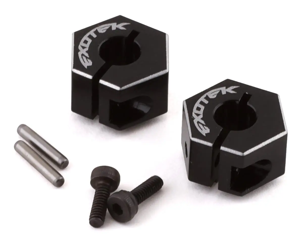 Exotek Tlr 22 Drag Racing Wide Clamping Rear Hex (Black) (2) (8.5Mm) 2