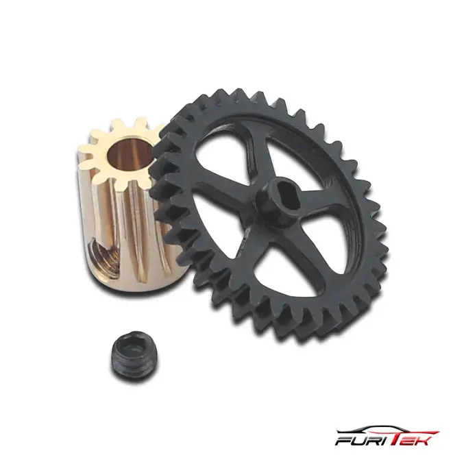 Furitek Brushless Conversion For Scx24 - 0.5M Spur Gear And 12T Pinion Gear 2