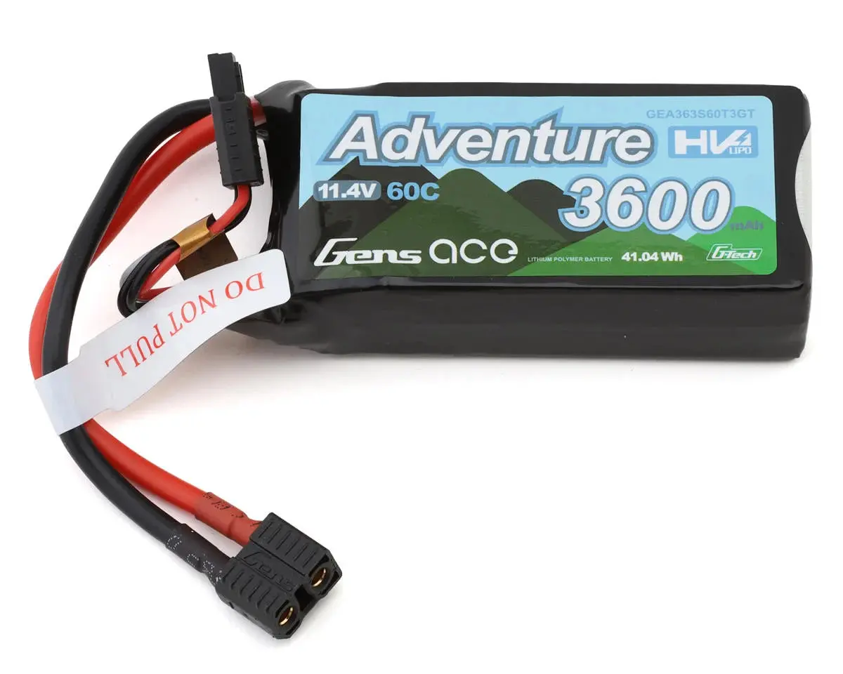 Gens Ace G-Tech Smart 3S Lihv Battery 60C (11.4V/3600Mah) W/Universal Connector 1