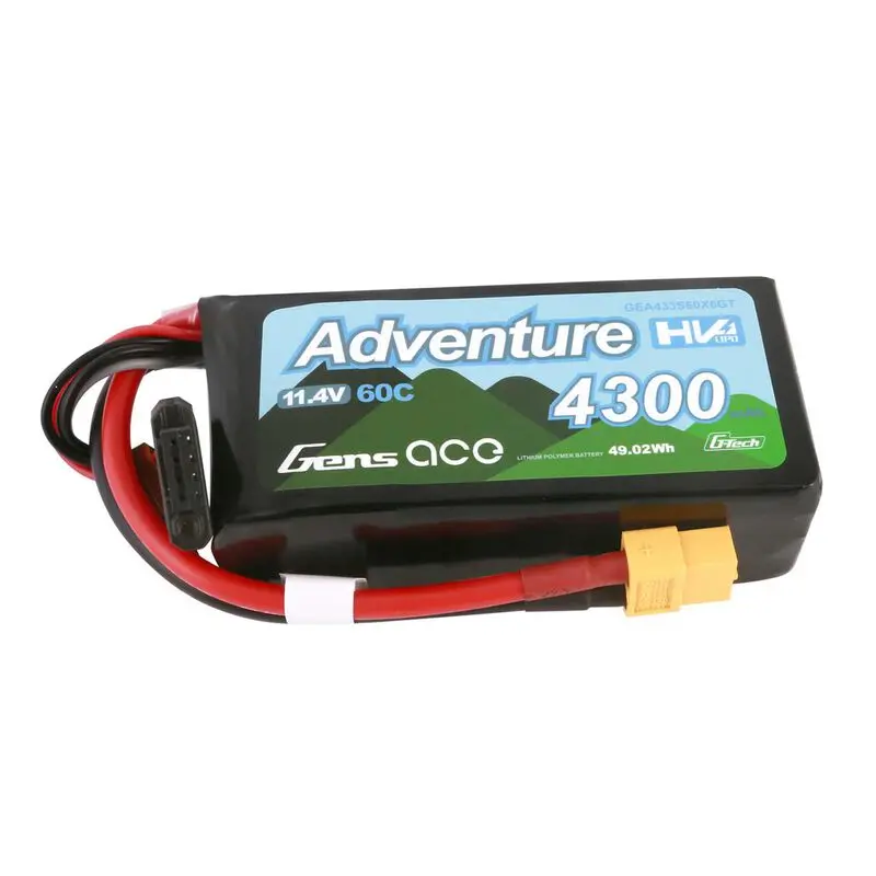 11.4V 4300Mah 3S 60C G-Tech Smart Lipo Battery: Xt60 - Gea433s60x6gt 1