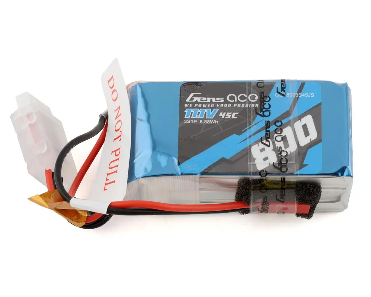 Gens Ace 3S Lipo Battery 45C (11.1V/800Mah) W/Jst Connector 1