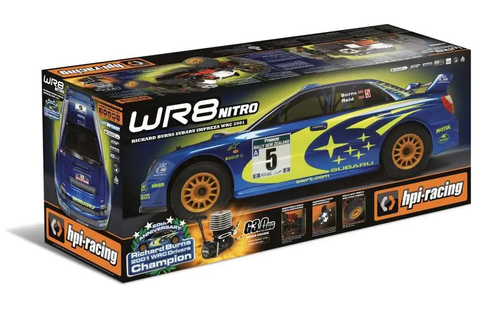 Hpi - Wr8 Nitro 3.0 2001 Wrc Subaru Impreza 1/8 Scale 4Wd Rtr Rally Car 2