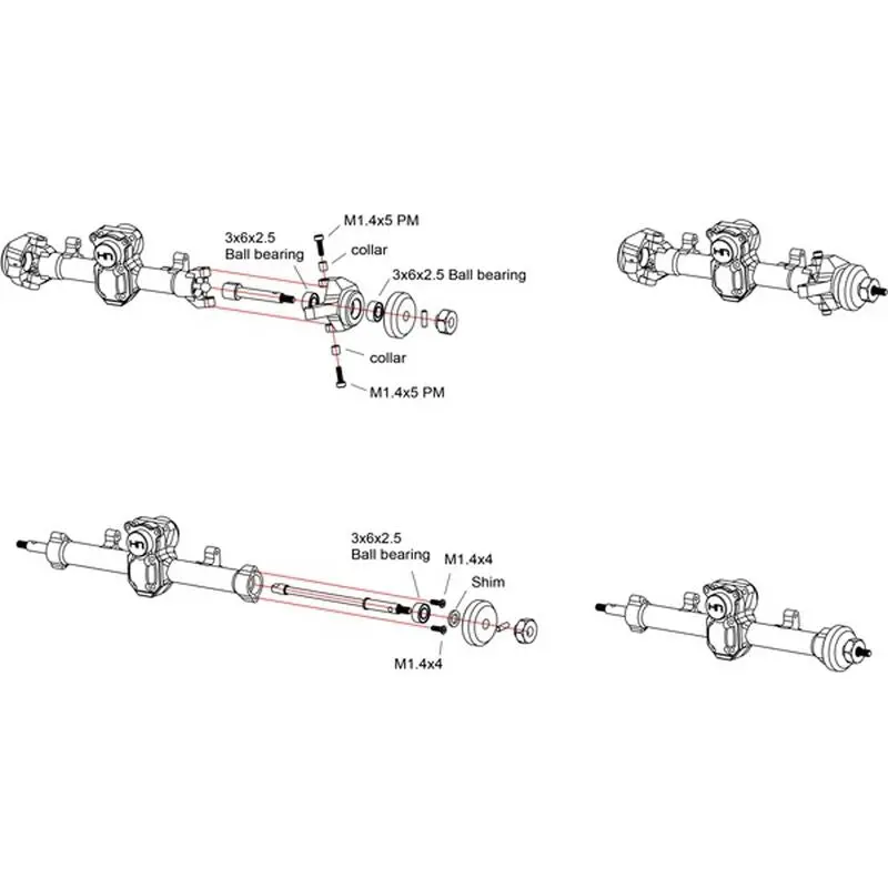 +4Mm Steel Axles Brass Weight: Scx24 1