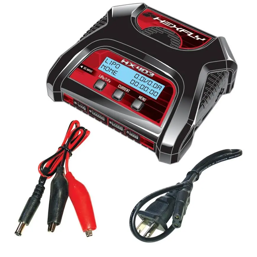 Redcat Hexfly Hx-403 Dual Port 2S-4S Ac/Dc Lipo Life Battery Charger (1Pc) 1