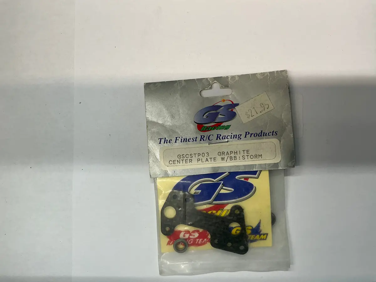 Gs Racing Grapite Center Plate W/Bb: Storm Gscstp03 1