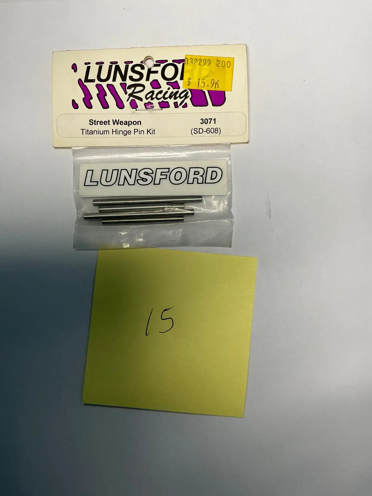 Lunsford Street Weapon Titanium Hinge Pin Kit (Sd-608) 3071 1