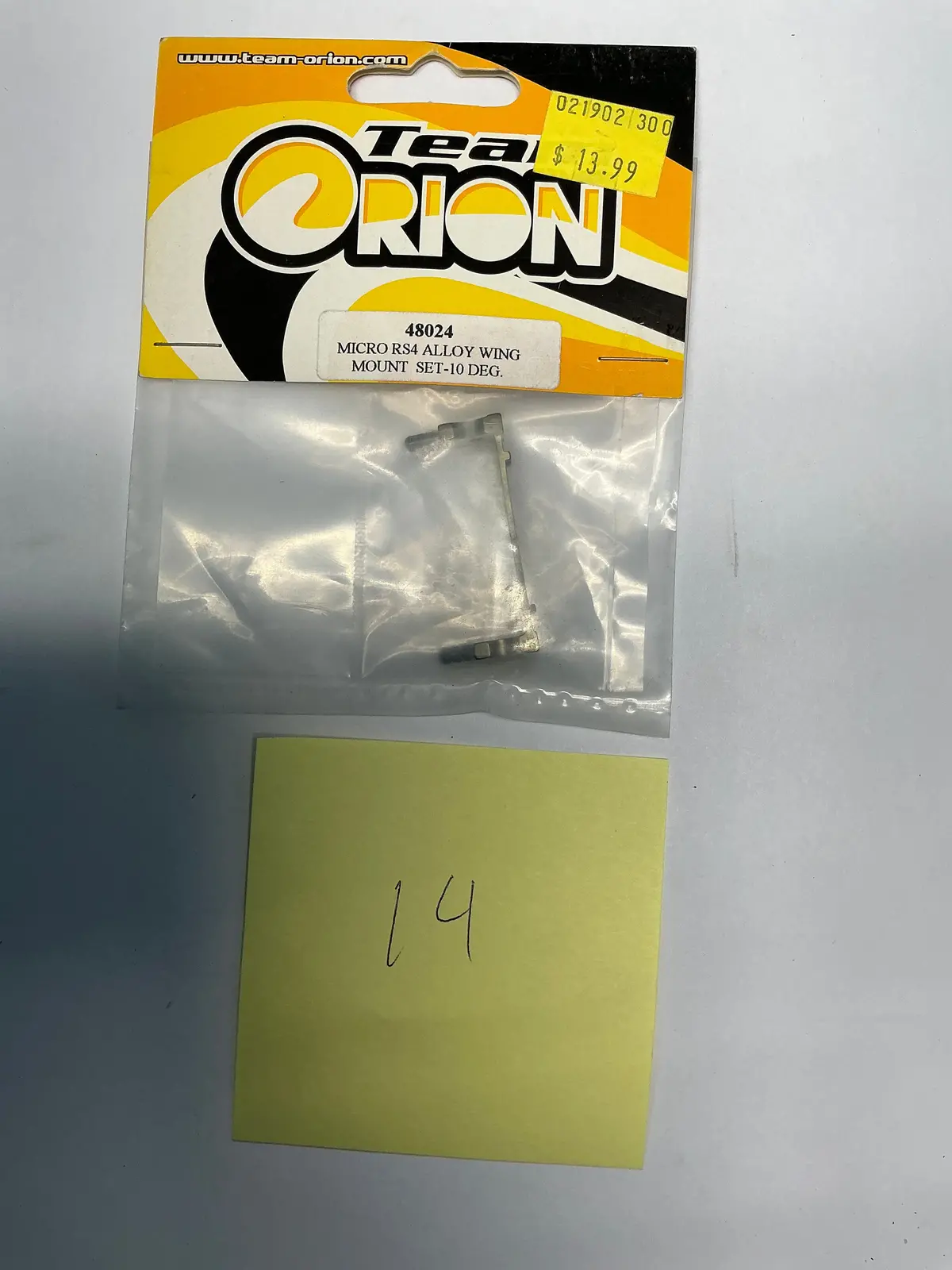Team Orion Micro Rs4 Alloy Wing Mount Set-10 Deg 48024 1