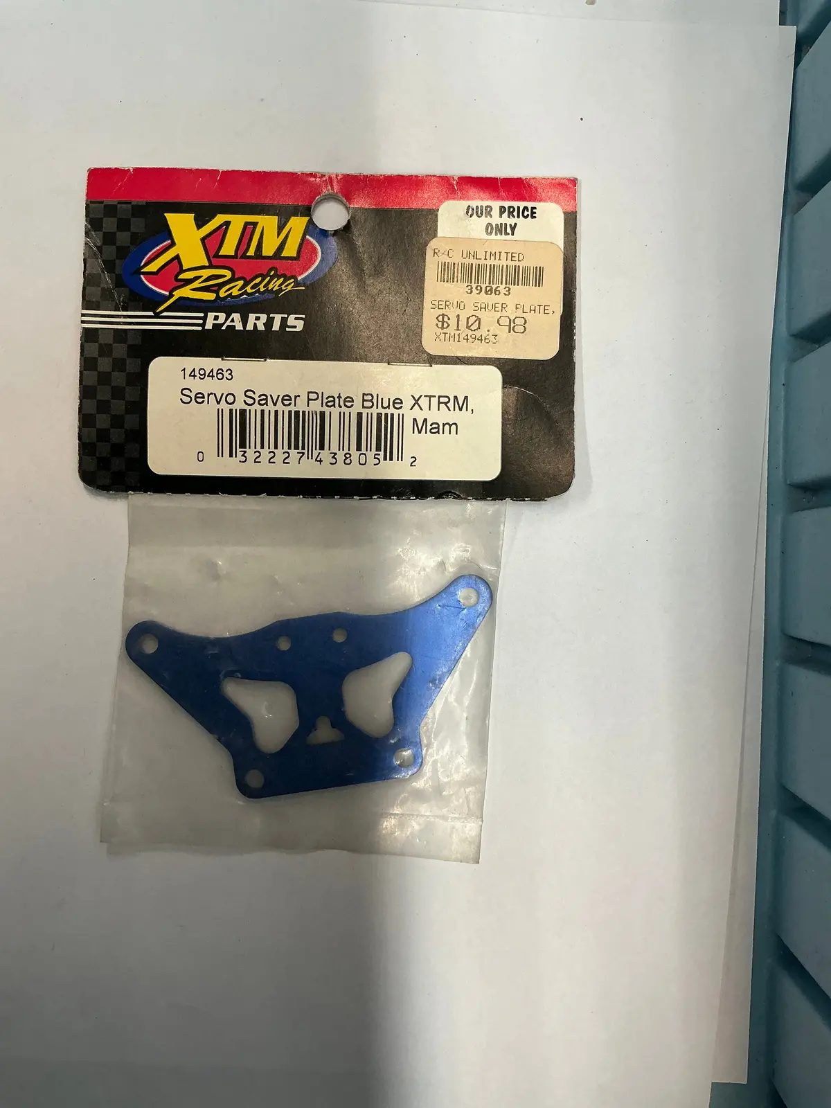 Xtm Racing Servo Saver Plate Blue Xtrm, Mam 149463 1