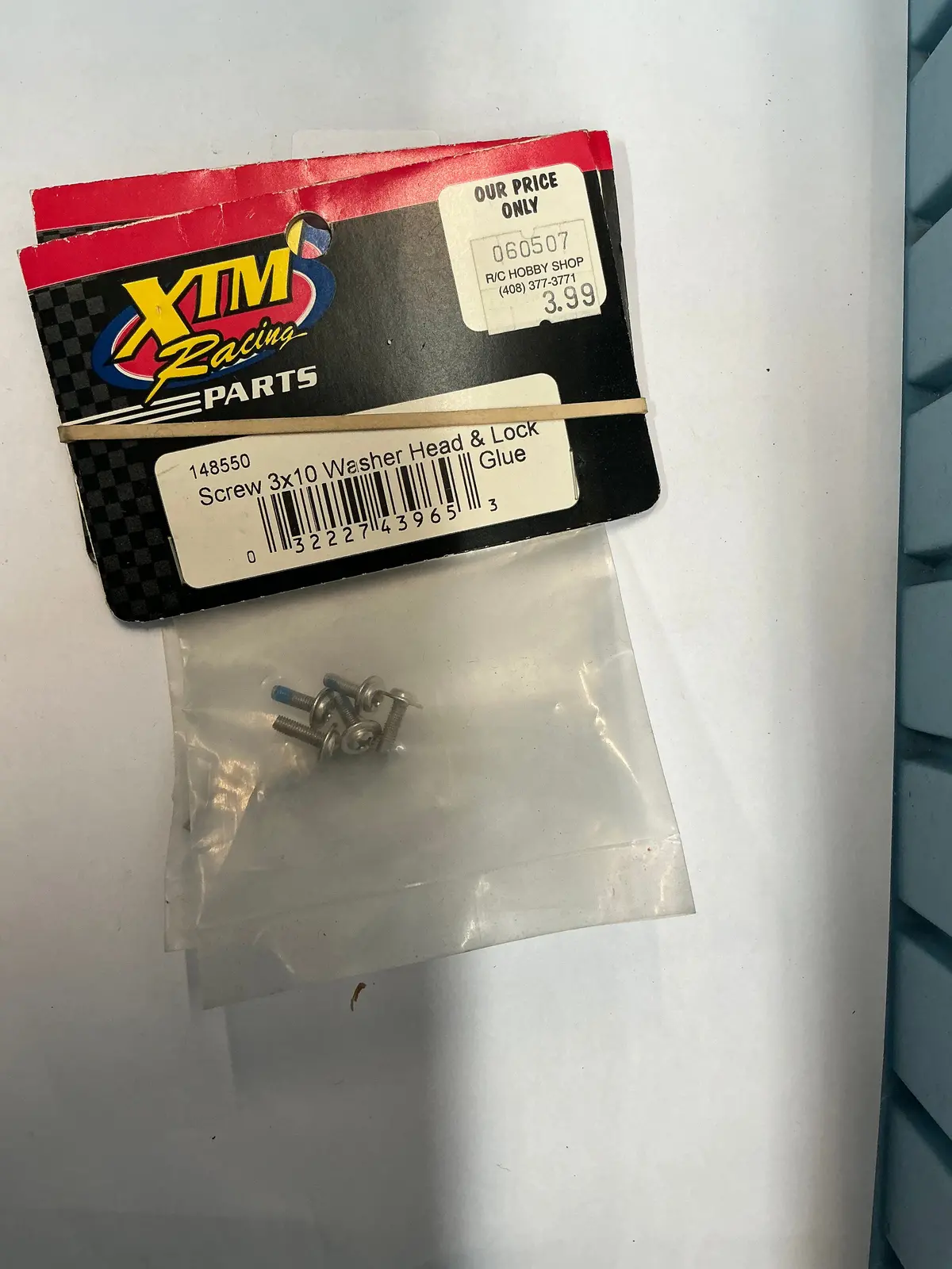 Xtm Racing Screw 3X10 Washer Head & Lock Glue 148550 1