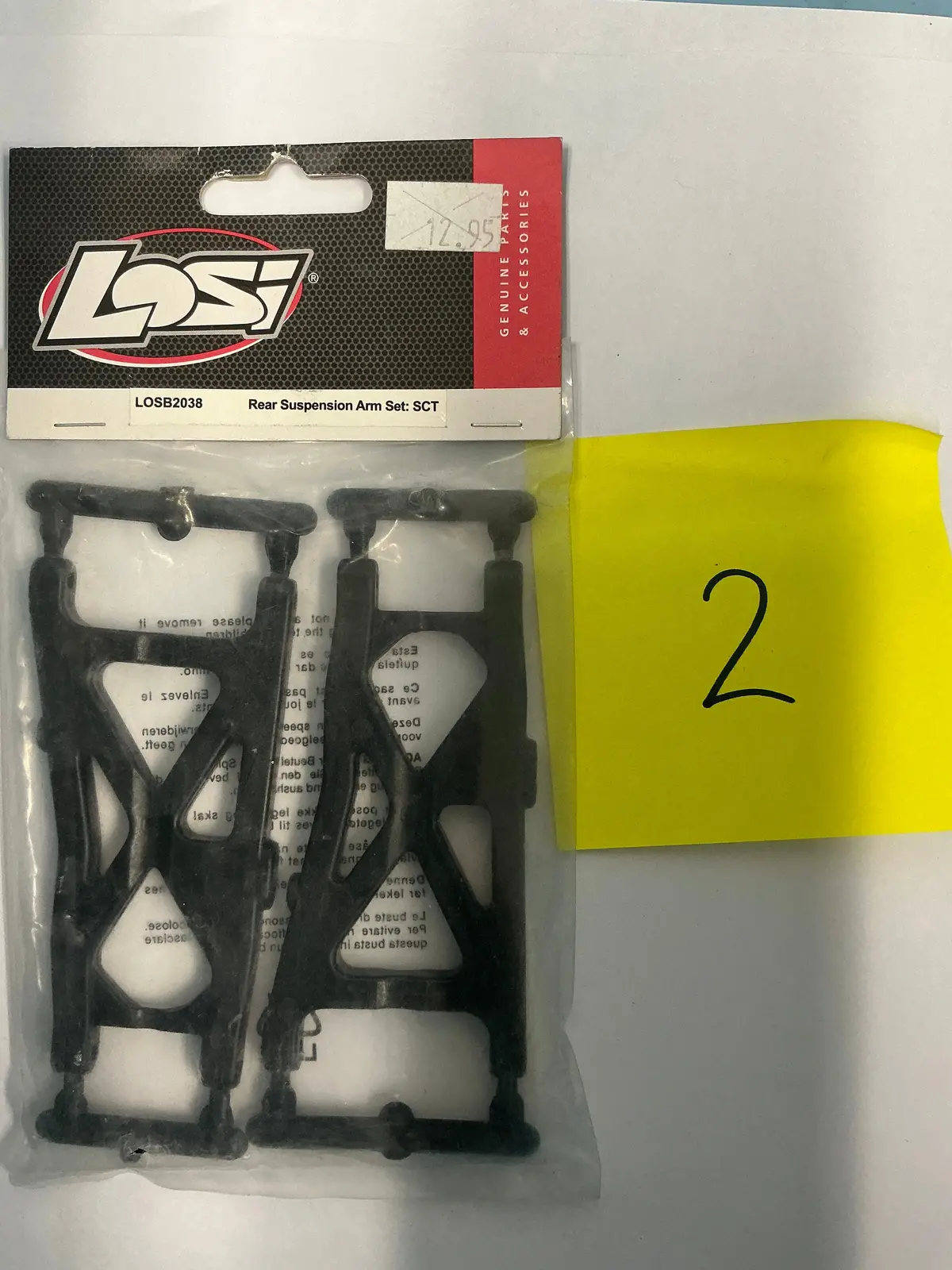 Losi Rear Suspension Arm Set: Sct Losb2038 1