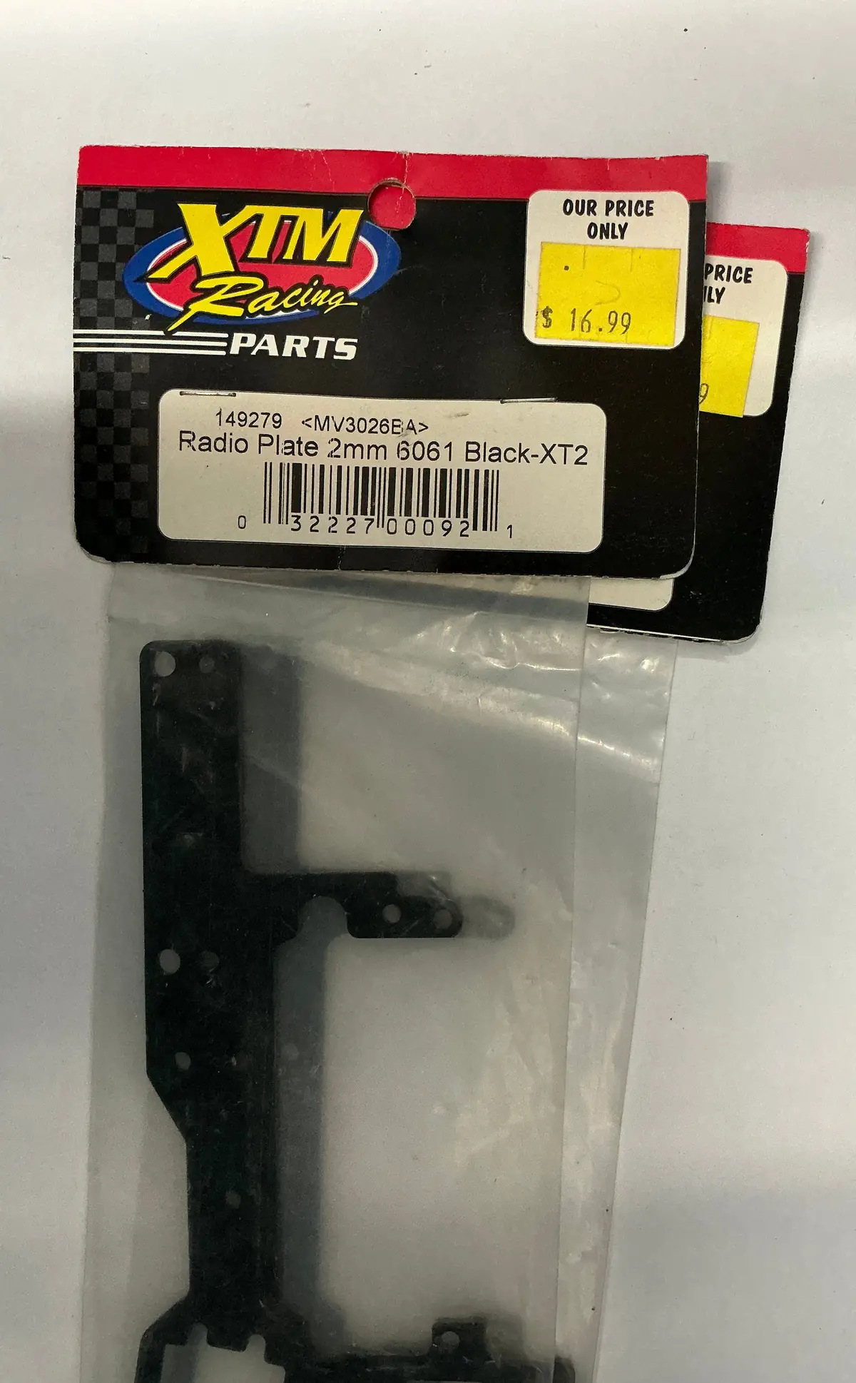Xtm Racing Radio Plate 2Mm 6061 Black-Xt2 Mv3026ba 149279 1