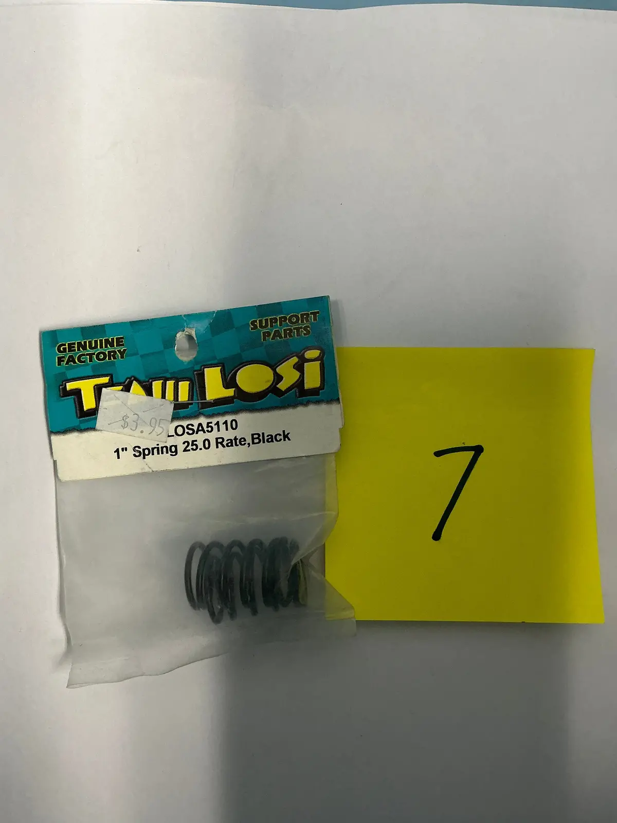 Team Losi 1" Spring 25.0 Rate, Black Losa5110 1