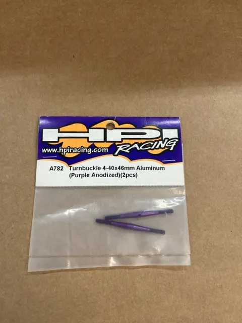 Hpi A782 Turnbuckle 4-40X46mm Aluminum (Purple Anodized) (2 Pcs) 1