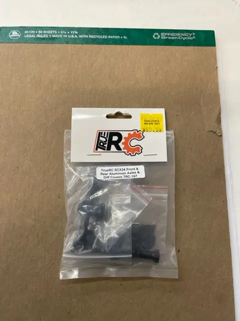 True Rc Scx24 Front And Rear Aluminum Axels And Diff Covers Trc-167 1