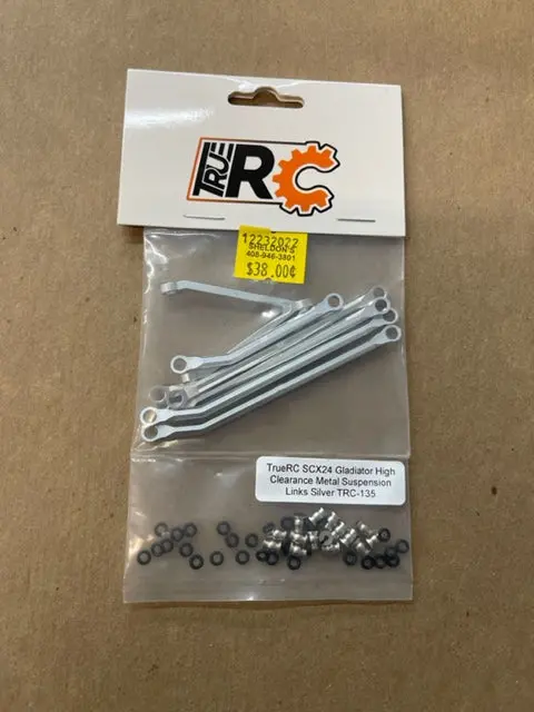 True Rc Scx24 Gladiatore High Clearance Metal Suspension Links Silver Trc-135 1