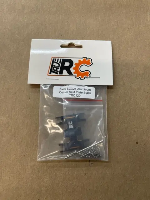 Axial Scx24 Aluminum Center Skid Plate Black Trc120 1