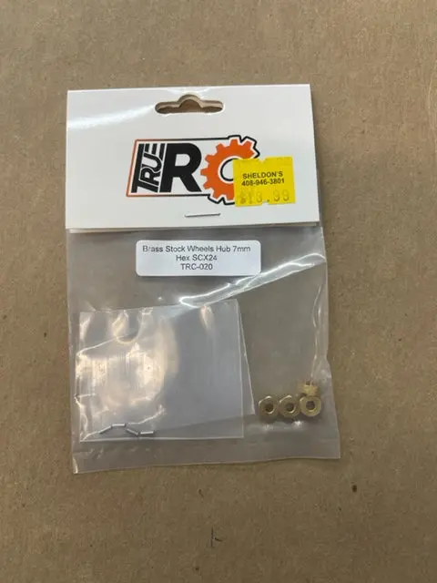 Brass Stock Wheels Hub 7Mm Hex Scx24 Trc-020 1