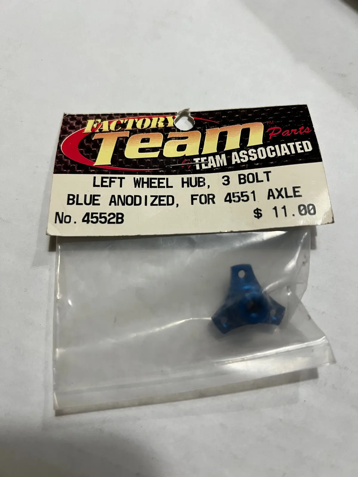 Left Wheel Hub, 3 Bolt Blue Anodized, For 4551 Axle-Asc4552b 1