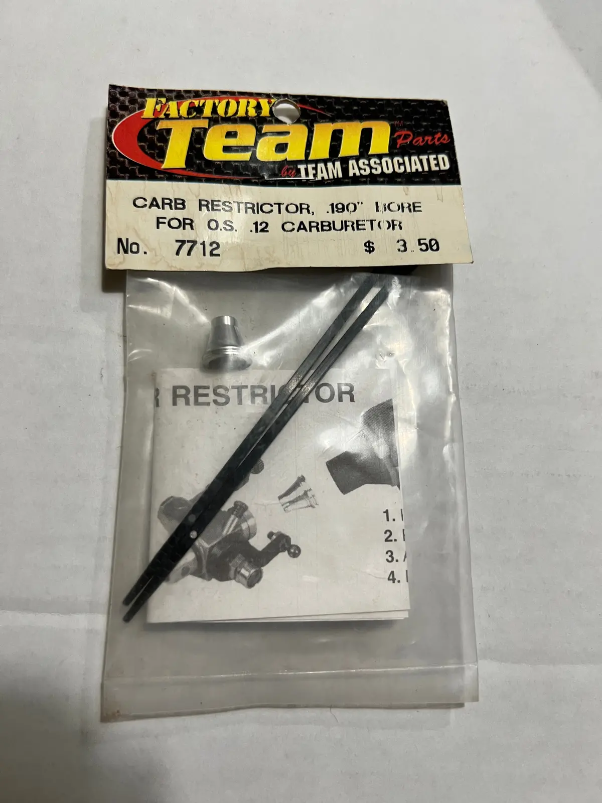 Carb Restrictor ,.190'' Bore For O.S.12 Carburetor-Asc7712 1