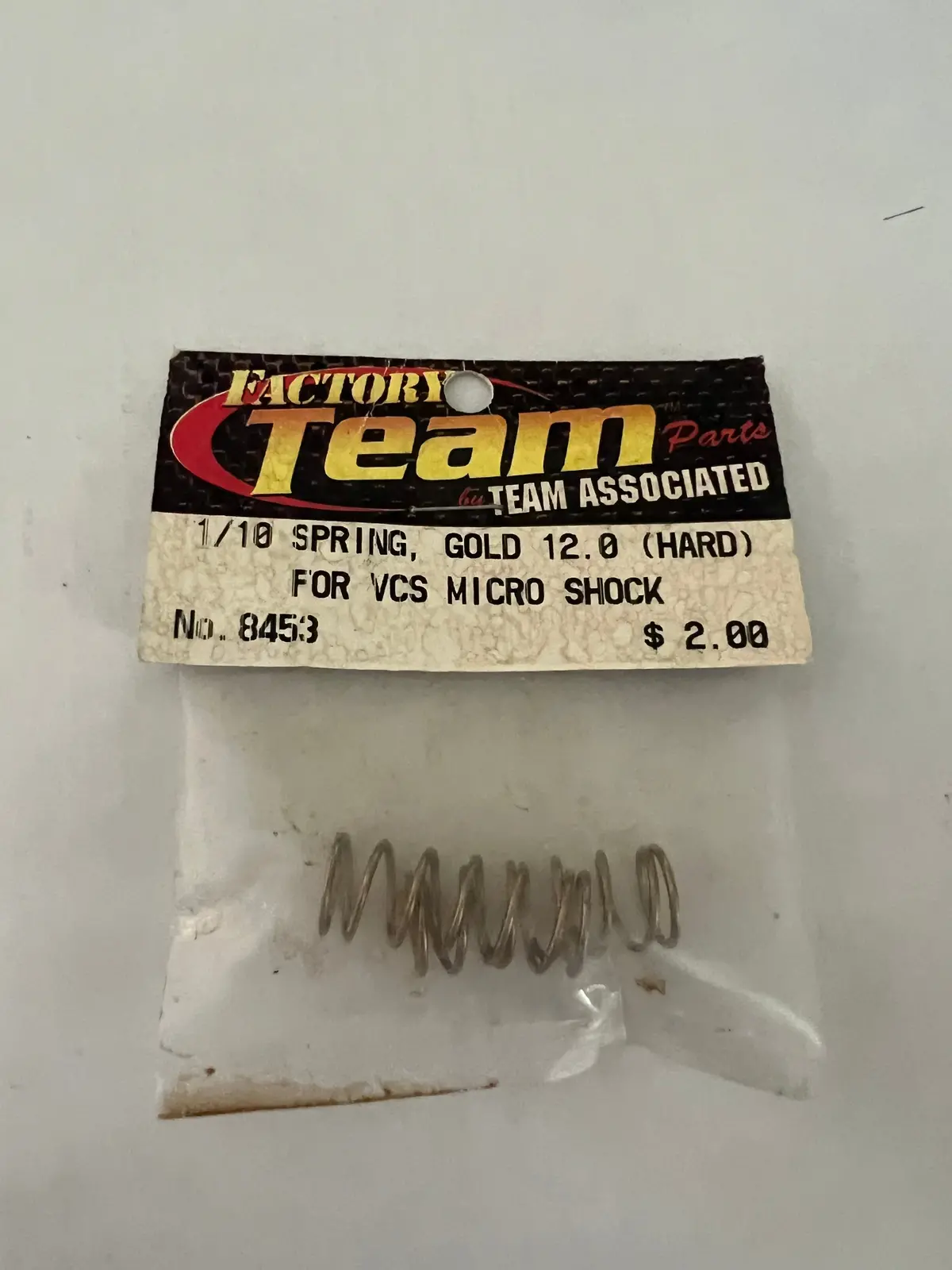 1/10 Spring, Gold 12.0 (Hard) For Vcs Mirco Shock-Asc8453 1