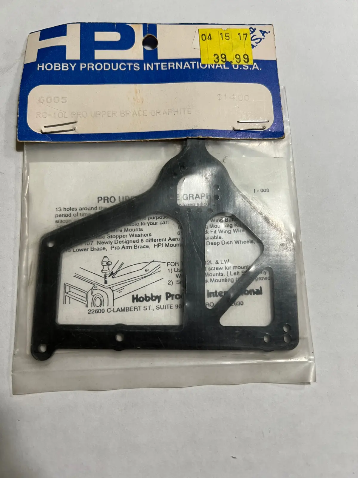 Rc-10L Pro Upper Brace Graphite-Asc6005 1