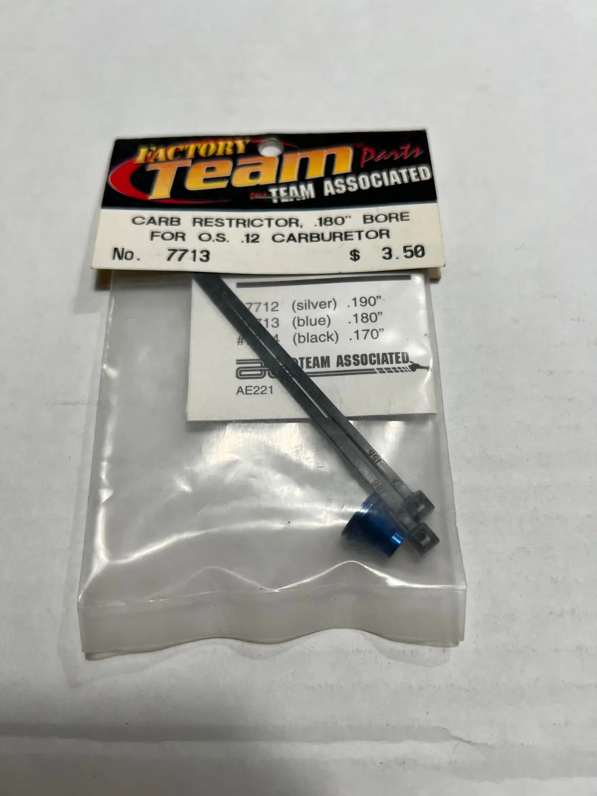 Carb Restrictor, .180'' Bore For O.S .12 Carburetor-Asc7713 1
