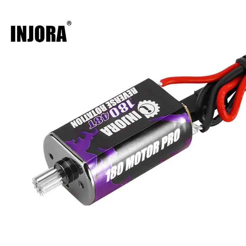 Injora 180 Pro Brushed 48T Purple Motor With Steel Pinion For 1/18 Trx4m 1