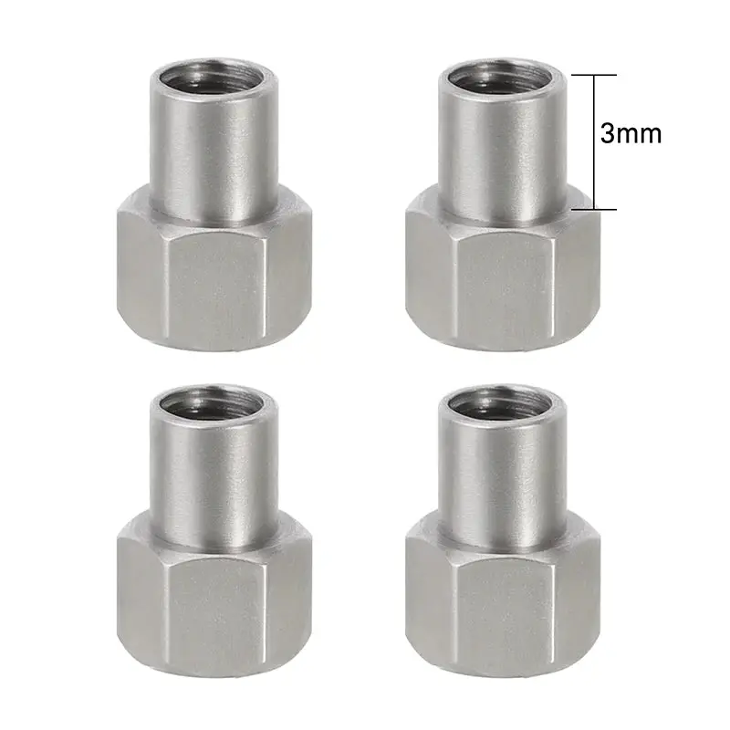 Injora 4Pcs 3Mm M2.5 Long Nuts For 1/18 Trx4m 1