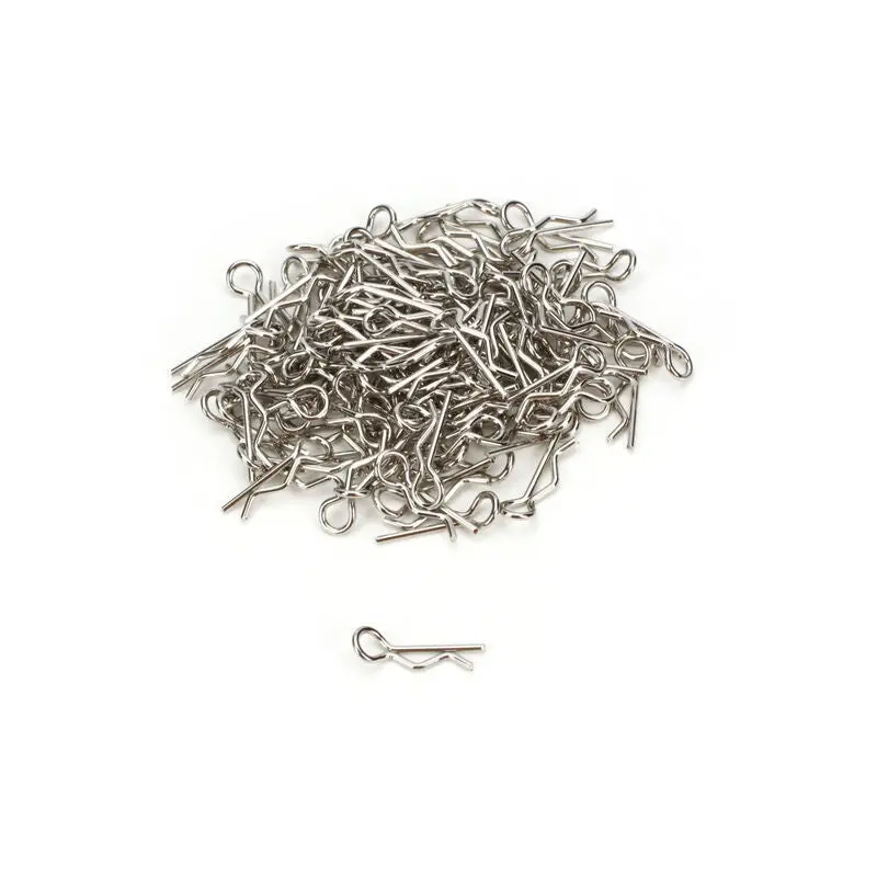 Bent Up Body Clip (100), Silver: 1/10 1
