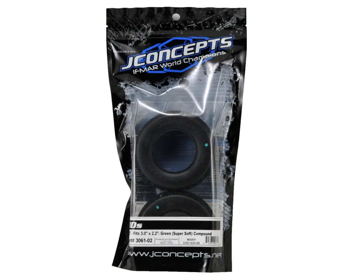Jconcepts 3D's Short Course Tires (2) (Green) 1