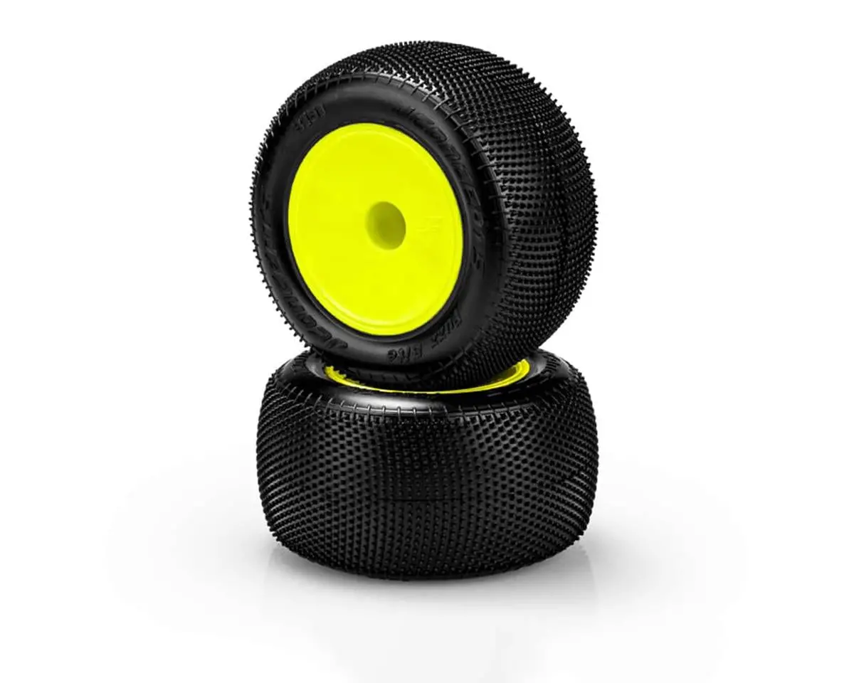 Jconcepts Fuzz Bite 2.2" Pre-Mounted Stadium Truck Tires (Yellow) (2) (Pink) W/12Mm Hex 1