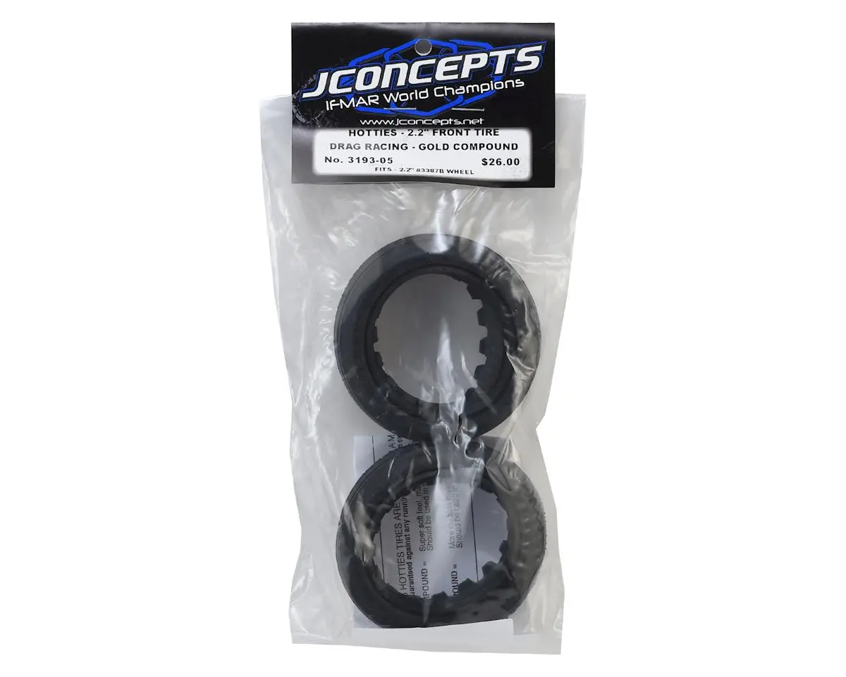 Jconcepts Hotties Street Eliminator 2.2" Drag Racing Front Tire (2) (Gold) 1
