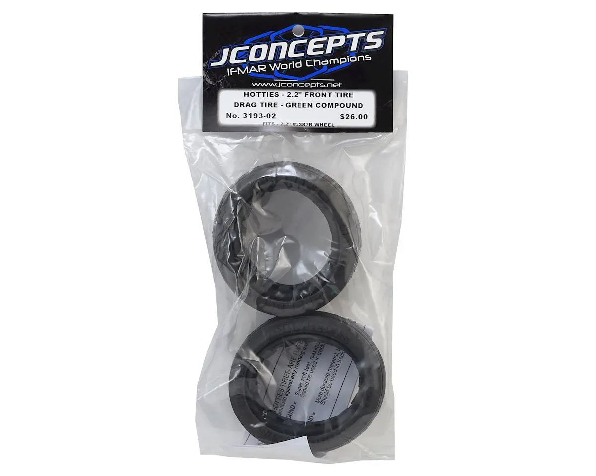 Jconcepts Hotties Street Eliminator 2.2" Drag Racing Front Tire (2) (Green) 1