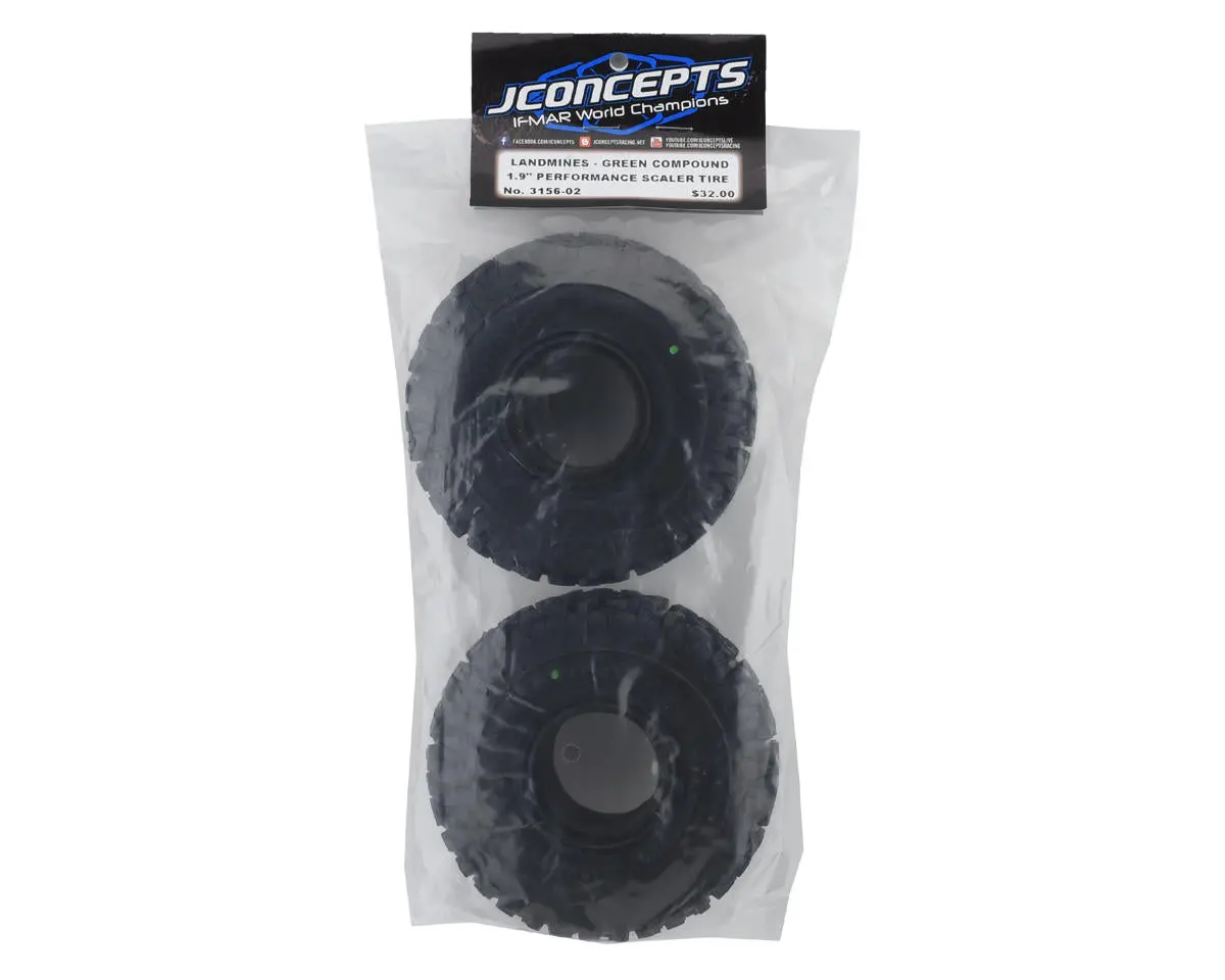 Jconcepts Landmines 1.9" All Terrain Crawler Tires (2) (Green) 1
