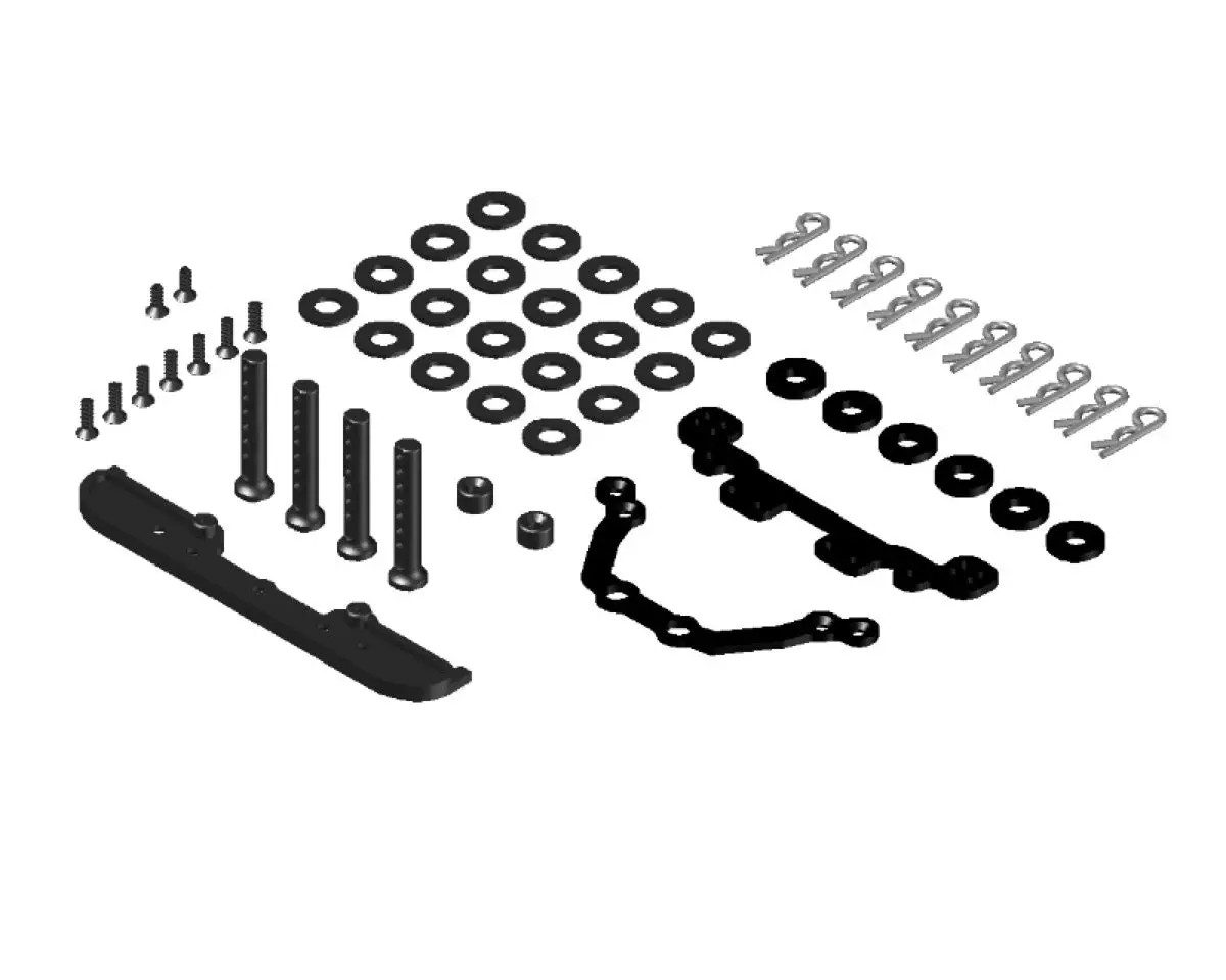 Jomurema Jr128-R01 Lexan Body Mount Set Rtr & Pro 1