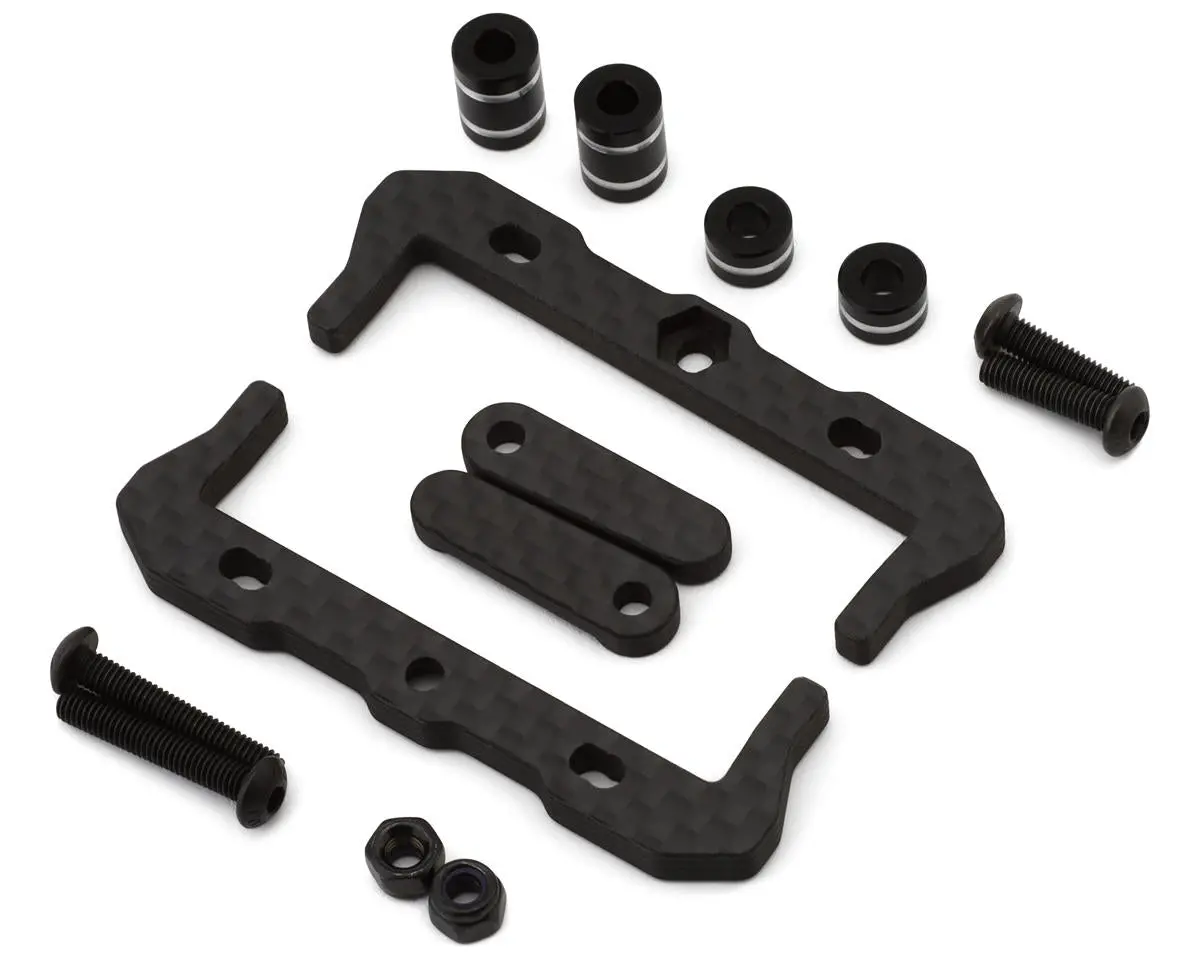 J&T Bearing Co. Associated B7 Adjustable Carbon Fiber Battery Hold Down Kit 1
