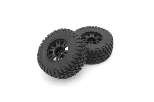 Kyosho Glued Tire ＆ Wheel Set2.4"(Kb10l/Black/2Pcs) 1