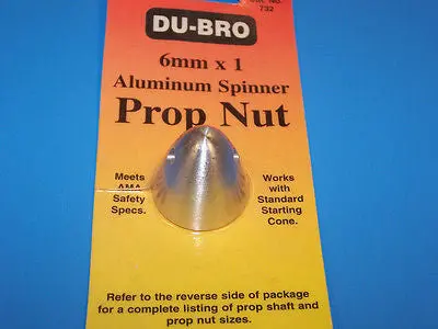 Dubro 6Mm X 1 Aluminum Spinner Prop Nut #732 1