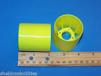 Team Associated (Rc10l Series) Rear Wheels, Fluorscent Yellow #8150Y 1