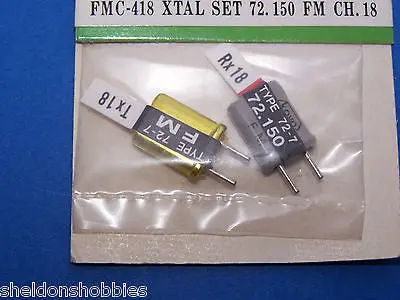 Futaba Crystal Set (Fm 72.150) Tx/Rx Channel18 #Fmc-418 2