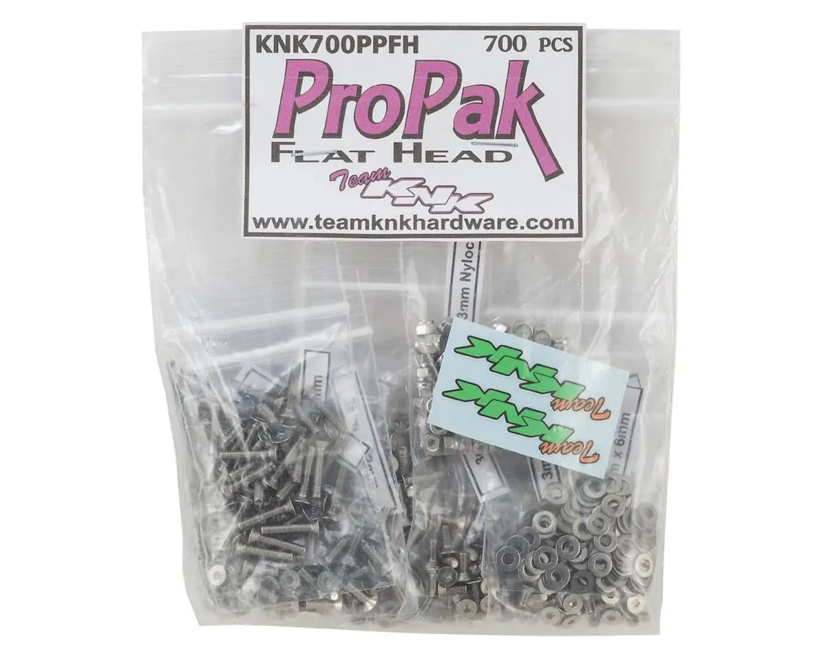 Team Knk Flat Head Pro Pak Stainless Screw Kit (700) 1