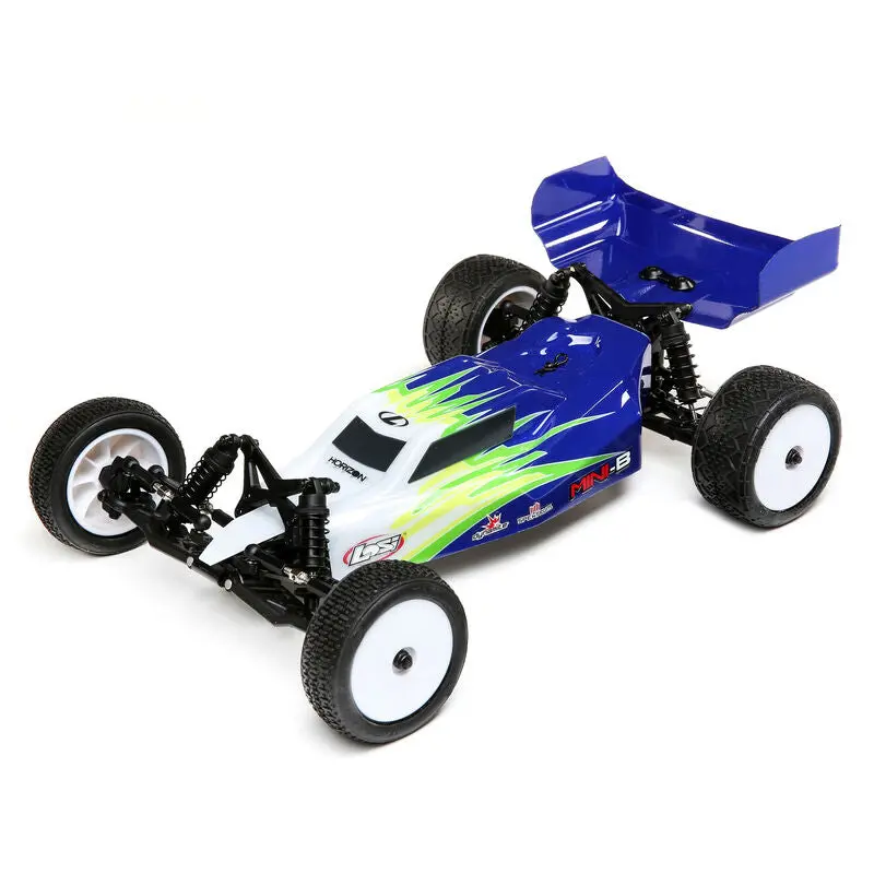 1/16 Mini-B 2Wd Buggy Brushed Rtr, Blue/White - Los01016t1 1