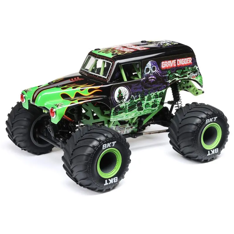 Losi 1/18 Mini Lmt Grave Digger 2S 4X4 Rtr Brushed Monster Truck (Battery & Charger Included), Green 1