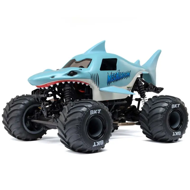 Losi  1/18 Mini Lmt Megalodon 2S 4X4 Rtr Brushed Monster Truck (Battery & Charger Included), Blue 1
