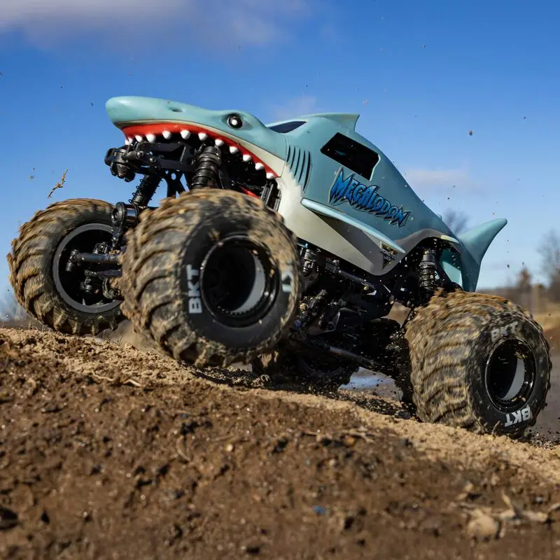 1/18 Mini Lmt Megalodon 2S 4X4 Rtr Brushed Monster Truck (Battery & Charger Included), Blue 1