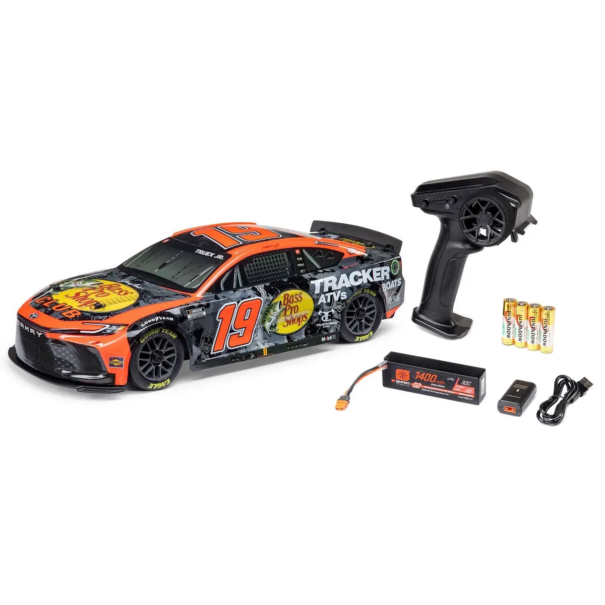 1/12 Losi Nascar Awd Rc Racecar, Martin Truex Jr. No. 19 Bass Pro 2024 Toyota Camry 2