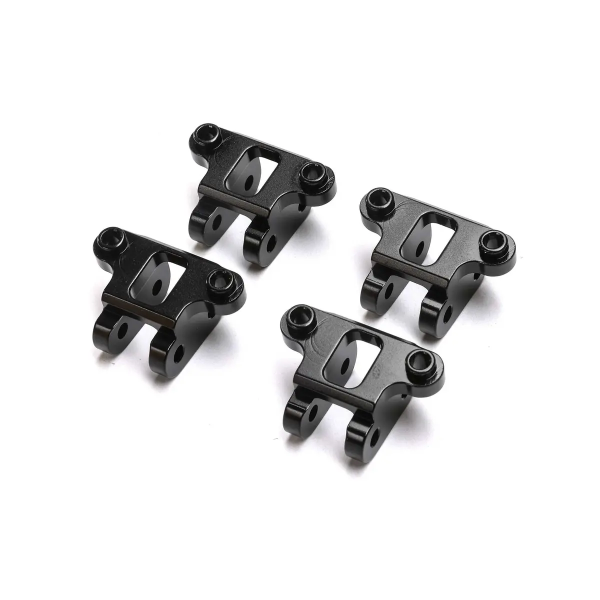Aluminum Axle Shock Mount Black (4): Tlr Tuned Lmt - Los344003 1