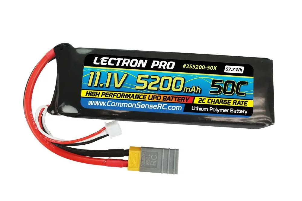 Lectron Pro 11.1V 5200Mah 50C Lipo Battery With Xt60 Connector / Most Common 1